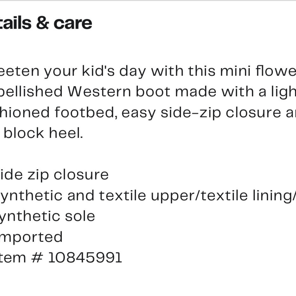 Steve Madden big girls kids White Western Boots Floral Sequin cowgirl sz 5 NEW - Picture 3 of 10